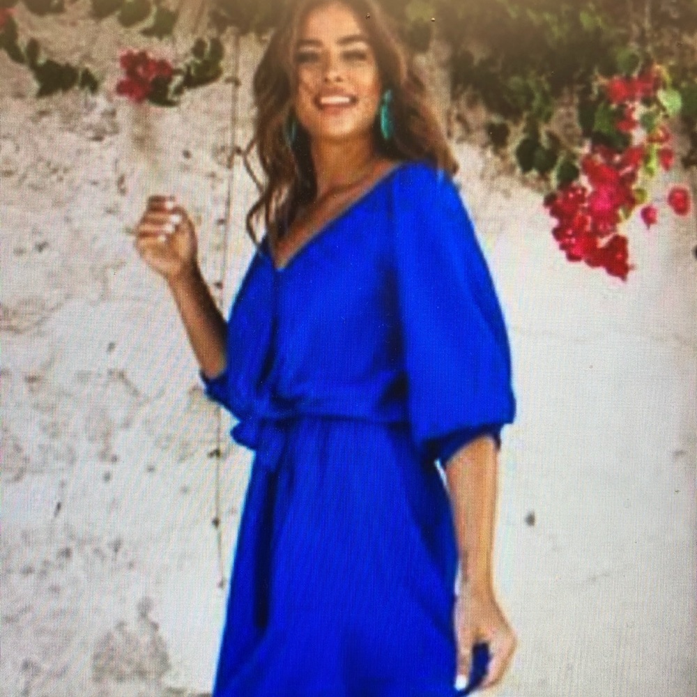 Vici royal blue wrap dress size small